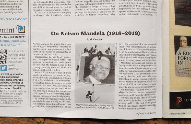 On Nelson Mandela (1918-2013)